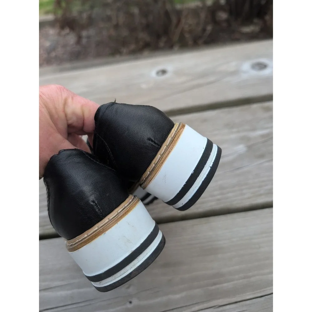 Summit by White Mountain Italy Women's Black Leather Platform Shoes 37 | US 6.5